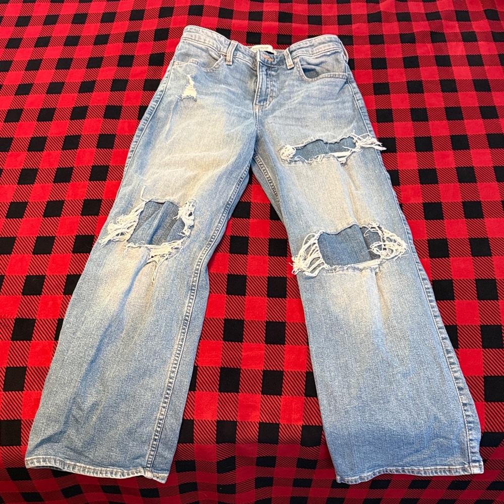 Abercrombie Kids Light Blue Distressed Jeans
